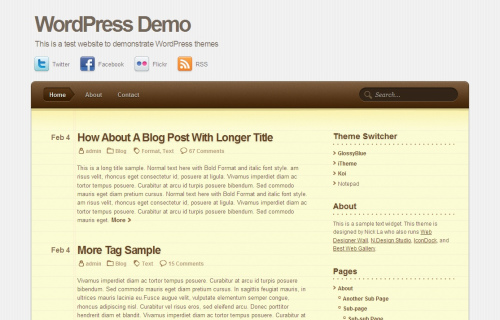 Wordpress-124 in 100 Free High Quality WordPress Themes: 2010 Edition