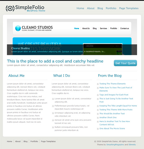 Wordpress-133 in 100 Free High Quality WordPress Themes: 2010 Edition