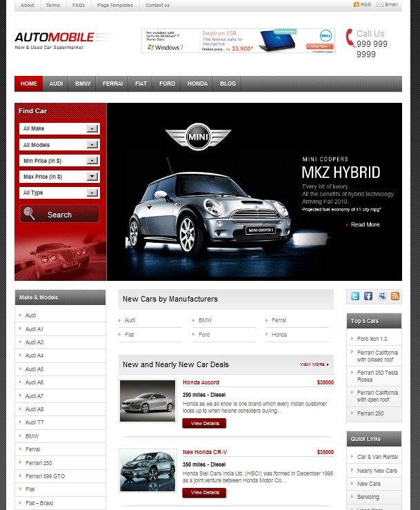 auto car wordpress theme