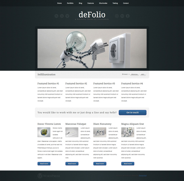 defolio-portfolio wordpress theme