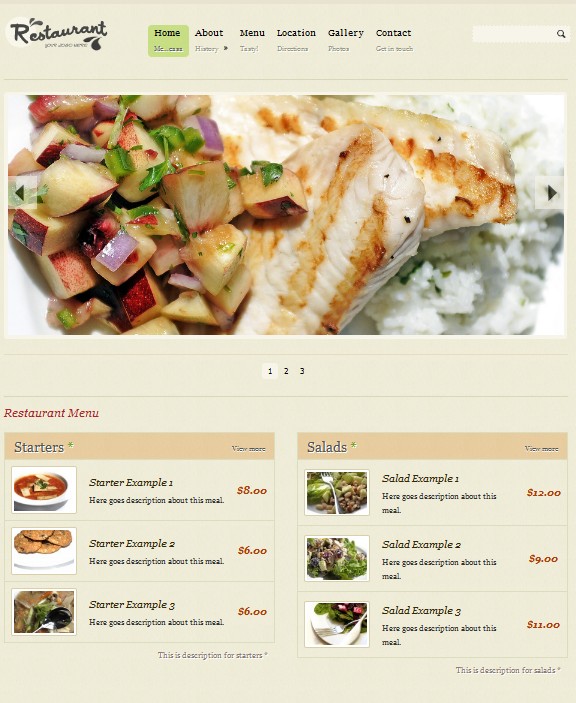 wordpress restaurant theme