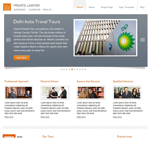 private lawyer cms wordpress theme