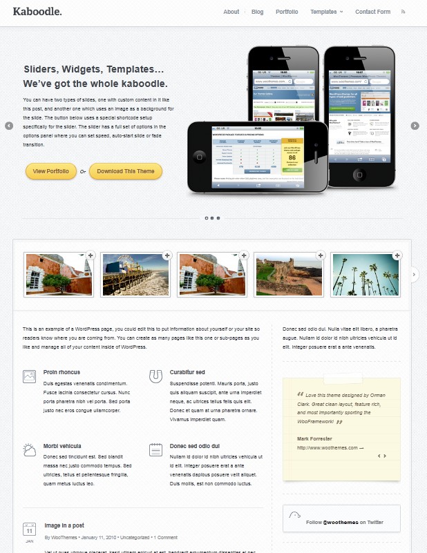 Kaboodle business wordpress theme