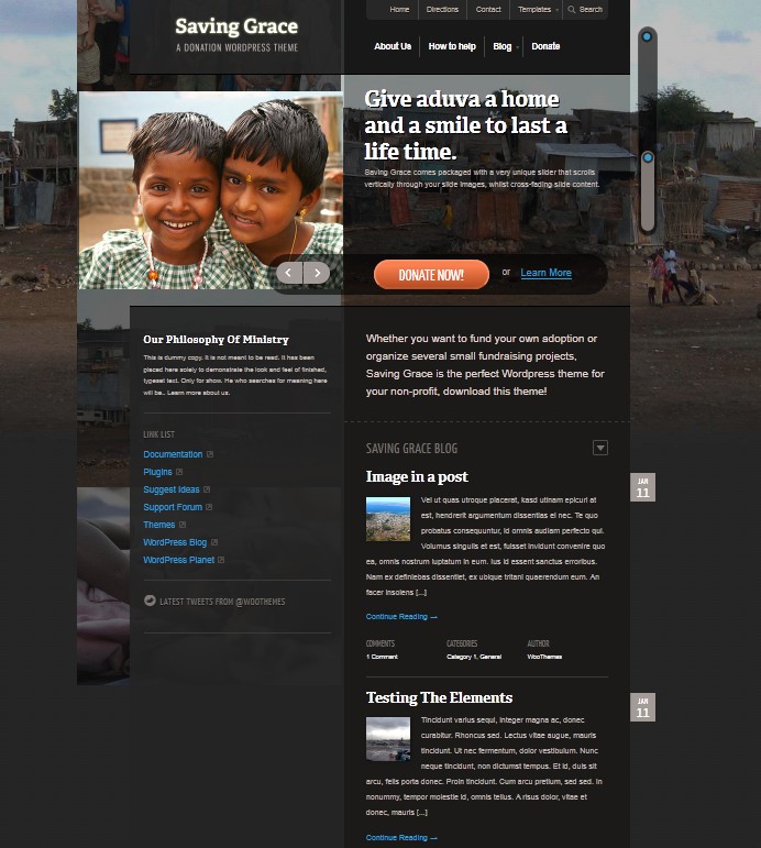 charity wordpress theme