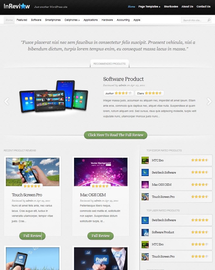 wordpress review theme