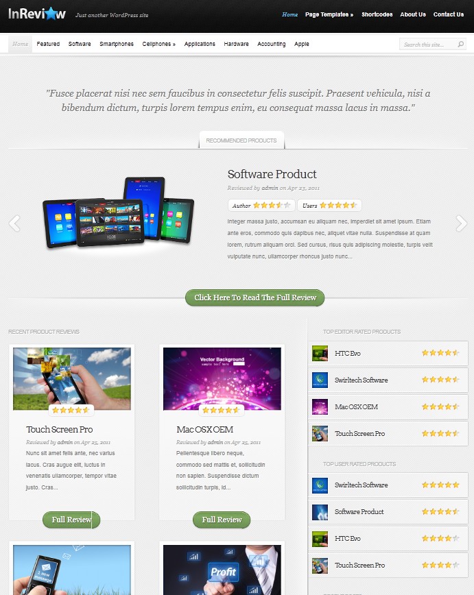 wordpress review theme