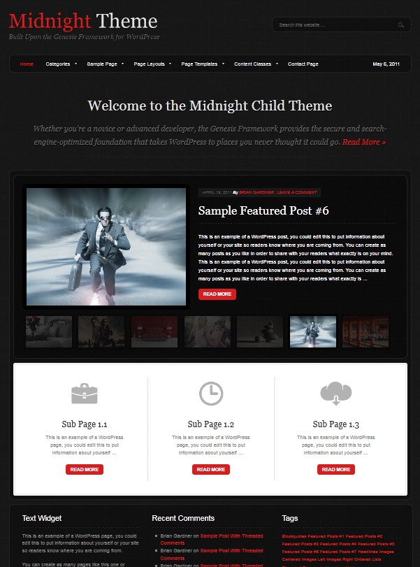 dark wordpress themes