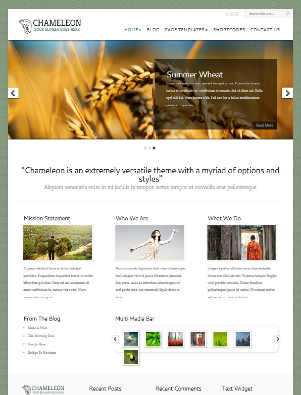 simple clean wordpress theme