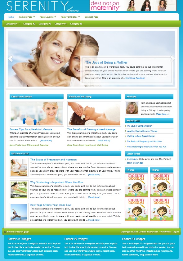 Serenity Child wordpress Theme