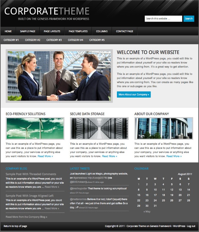 corporate wordpress theme studiopress