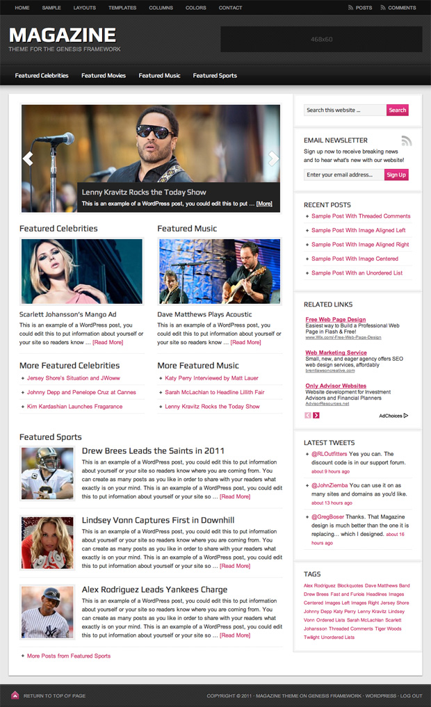 magazine 2.0 wordpress theme studiopress