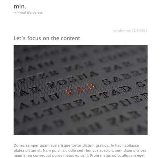 Min WordPress Theme