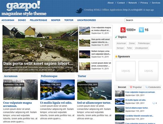 GazpoMag WordPress Theme