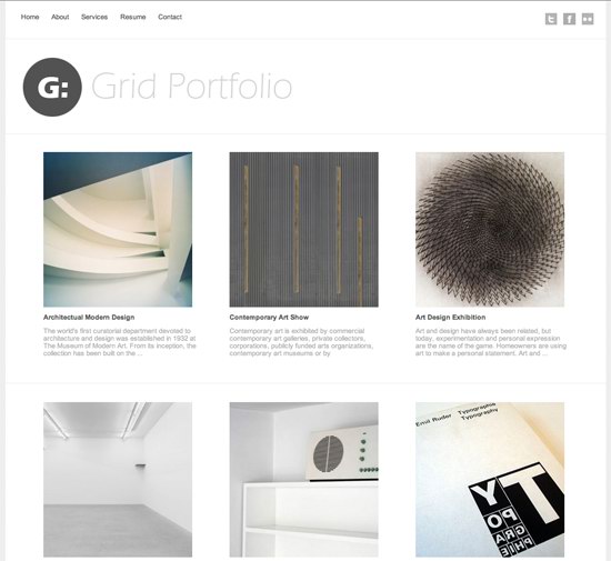 Grid Portfolio WordPress Theme