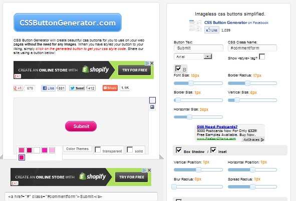 css button generater