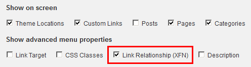 Link Relationship (XFN) box