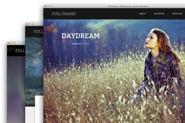 Full Frame photo wordpress theme